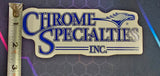Vintage Chrome Specialties Inc. Logo Harley Motorcycle Blue/White Decal Sticker