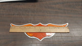 Large Orange Harley Wings Red Black Logo Sticker Motorcycles Inside Window Decal
