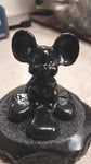 Black Mouse Clover Figure Hand Crafted Pennsylvania Hard Coal Collectible New