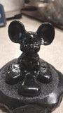 Black Mouse Clover Figure Hand Crafted Pennsylvania Hard Coal Collectible New