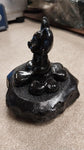 Black Mouse Clover Figure Hand Crafted Pennsylvania Hard Coal Collectible New