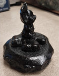 Black Mouse Clover Figure Hand Crafted Pennsylvania Hard Coal Collectible New