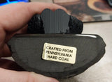 New Angel Collectible Kneeling Holding Bird Black Carved Pennsylvania Hard Coal