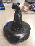 Black Schnauzer Dog Carved Hand Crafted Pennsylvania Hard Coal Collectible Pet