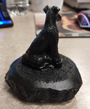 Black Schnauzer Dog Carved Hand Crafted Pennsylvania Hard Coal Collectible Pet