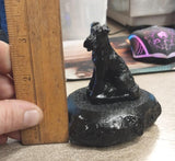 Black Schnauzer Dog Carved Hand Crafted Pennsylvania Hard Coal Collectible Pet