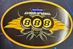 Metzeler 888 Triple Eight Motorcycle Tires Gold Winged Glossy Decal Sticker Pair