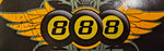 Metzeler 888 Triple Eight Motorcycle Tires Gold Winged Glossy Decal Sticker Pair