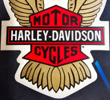 NOS Large Genuine Harley Davidson Bar and Shield Eagle Wings Decal Sticker