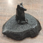 Black Collie Collectible Dog Animal Carved Hand Crafted Pennsylvania Hard Coal