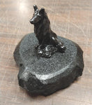Black Collie Collectible Dog Animal Carved Hand Crafted Pennsylvania Hard Coal