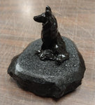 Black Collie Collectible Dog Animal Carved Hand Crafted Pennsylvania Hard Coal