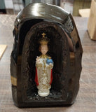 Infant of Prague Statue in Black Hand Crafted Pennsylvania Hard Coal Religious