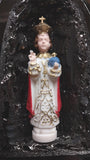 Infant of Prague Statue in Black Hand Crafted Pennsylvania Hard Coal Religious