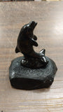 Black Dolphin Collectible Hand Crafted Pennsylvania Hard Coal Aquatic Animals
