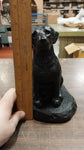 Black Sitting Labrador Retriever Dog Hand Crafted Pennsylvania Hard Coal 8 Inch