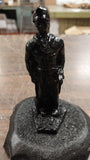 Black Carved Coal Miner Worker Uniform Figurine Statues Pa Hard Coal Hand Craft