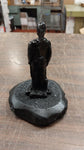 Black Carved Coal Miner Worker Uniform Figurine Statues Pa Hard Coal Hand Craft