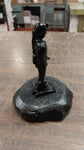 Black Carved Coal Miner Worker Uniform Figurine Statues Pa Hard Coal Hand Craft