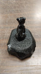 Pennsylvania Hard Coal Black Small English Bulldog Pet Animal Collectible Carved