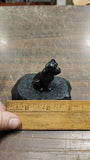 Pennsylvania Hard Coal Black Small English Bulldog Pet Animal Collectible Carved