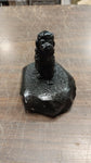 Black Sitting Groomed Poodle Dog Pet Animal Carved Pennsylvania Hard Coal Figure