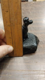 Black Sitting Groomed Poodle Dog Pet Animal Carved Pennsylvania Hard Coal Figure