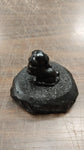 Black Cocker Spaniel Puppy Carved Figurine Pet Animal Pa Hand Crafted Hard Coal