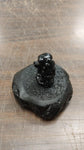 Black Cocker Spaniel Puppy Carved Figurine Pet Animal Pa Hand Crafted Hard Coal