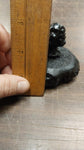 Black Cocker Spaniel Puppy Carved Figurine Pet Animal Pa Hand Crafted Hard Coal