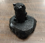 Carved Hand Crafted Pennsylvania Hard Coal Black Owl Googly Eyes Nocturnal Bird