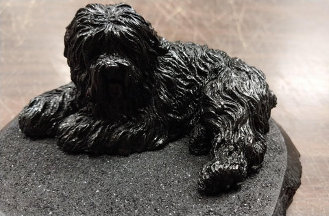 Black Sheep Dog Hand Crafted Pa Coal Figurine Herding Farm Animals Collectible