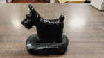 2 Scottish Terrier Puppy Dog Pet Scottie Hand Crafted Pa Hard Coal Figurines