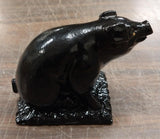 Black Pig Hand Crafted Pa Coal Figurine Farm Animal Swine Hog Collectible New