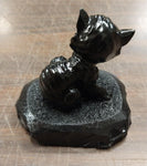 Kitten Small Cat Black Carved Hand Crafted Pa Coal Pet Farm Animals Collectibles