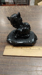 Kitten Small Cat Black Carved Hand Crafted Pa Coal Pet Farm Animals Collectibles