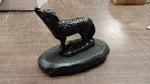 Howling Wolf Wildlife Animals Black Carved Figurines Pa Hard Coal Collectible