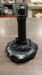 Black Light House Statue Figure Carved Hand Crafted Pa Hard Coal Tower Beacon