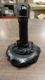 Black Light House Statue Figure Carved Hand Crafted Pa Hard Coal Tower Beacon