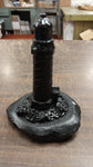 Black Light House Statue Figure Carved Hand Crafted Pa Hard Coal Tower Beacon
