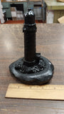 Black Light House Statue Figure Carved Hand Crafted Pa Hard Coal Tower Beacon