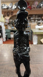 9 Inch Old Time Miner Hard Hat Black Carved Figurine Pa Hard Coal Collectible