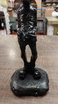 9 Inch Old Time Miner Hard Hat Black Carved Figurine Pa Hard Coal Collectible