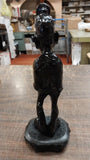 9 Inch Old Time Miner Hard Hat Black Carved Figurine Pa Hard Coal Collectible