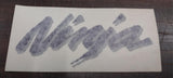 NOS Grey Ninja Inside Window Sticker Decal Decor Motorcycle Emblem