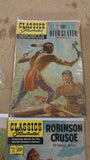 Vtg Classics Illustrated Deer Slayer Robinson Crusoe 3 Musketeers Comic Book Lot