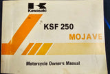 Kawasaki KSF 250 Quad 4-Wheeler Mojave Motorcycle Owners Parts Manual Literature