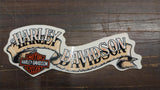 Peach Ribbon Harley Davidson Red Shield Logo Decal Medium Sticker Outside Window