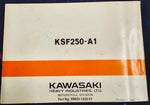 Kawasaki KSF 250 Quad 4-Wheeler Mojave Motorcycle Owners Parts Manual Literature