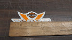 NOS Small V-Rod Harley Sticker Decal Orange Grey Outside Window VRSC V-Twin